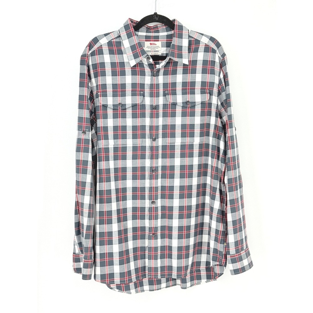 Fjallraven Men Plaid Singi Flannel Button Down Shirt Size XL Prep Gorpcore Cabin